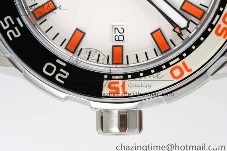 MIROTIME 0120 Aquatimer Automatic SS RSF 1:1 Best Edition White Orange Dial on Black Rubber Strap A Supportive 7069